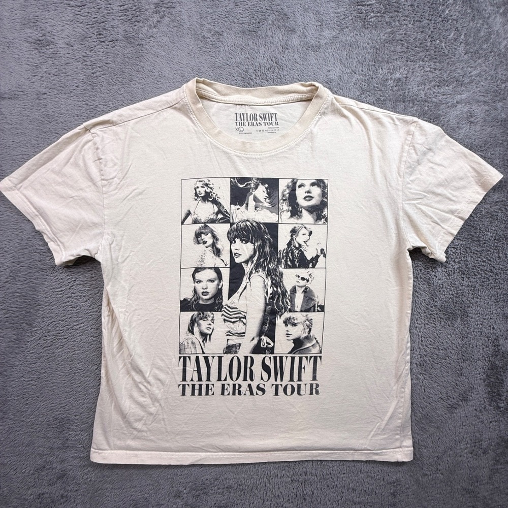 Taylor Swift The Eras Tour Beige Graphic Concert T Shirt XL Official Merch